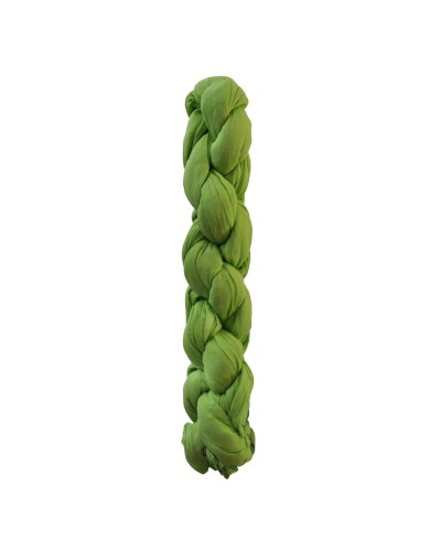 Foulard chèche en coton vert anis tressé - Boutique Toutacoo