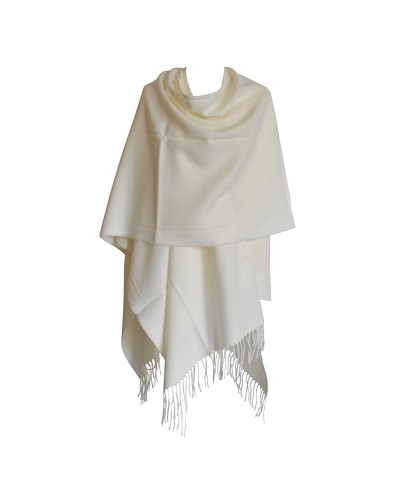 Poncho écru con frange da donna - Acquista poncho - Toutacoo.