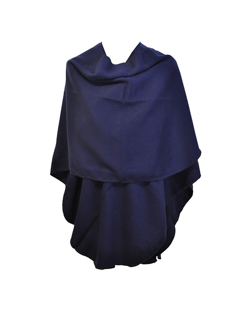 Poncho bleu marine arrondi, ponchos femme, Toutacoo.