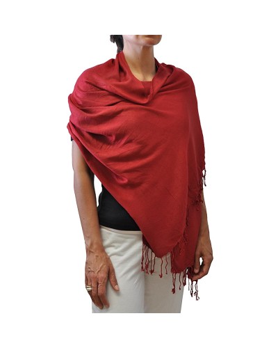 Echarpe pashmina Jaune paille - Expédition sous 48 H - Boutique en ligne Toutacoo.