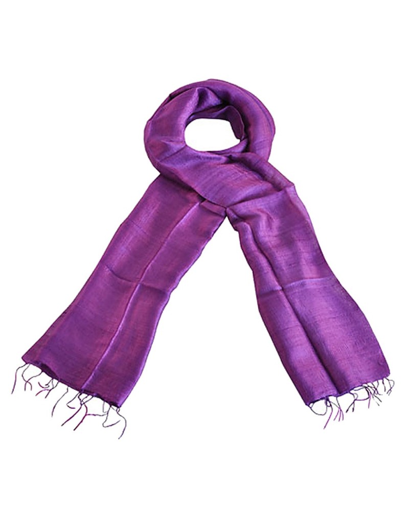 Foulard en soie sauvage violet, foulard violet- Vente en ligne - Toutacoo.