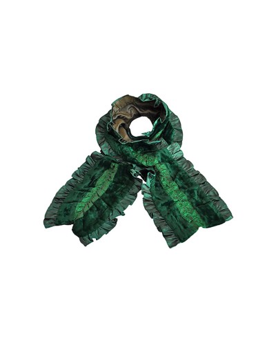 Echarpe vert émeraude, écharpe velours, belle echarpe, TOUTACOO