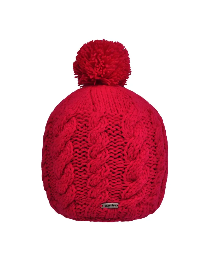 Bonnet Saki Cherry Red - Vente de bonnet à pompon, Cherry Red - Toutacoo.