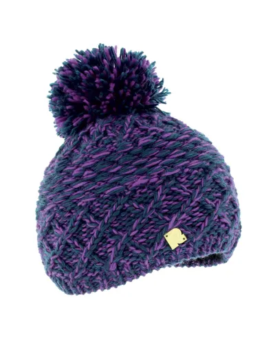 Bonnet chiné croisé Bleu - Vente de bonnets en laine - Toutacoo.