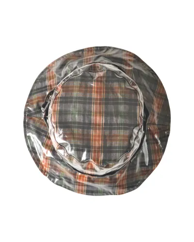 Chapeau de pluie à carreaux- Vente de chapeau imperméable - Toutacoo.