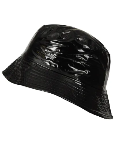 Cappello antipioggia in vinile nero - Vendita cappelli impermeabili - Toutacoo.