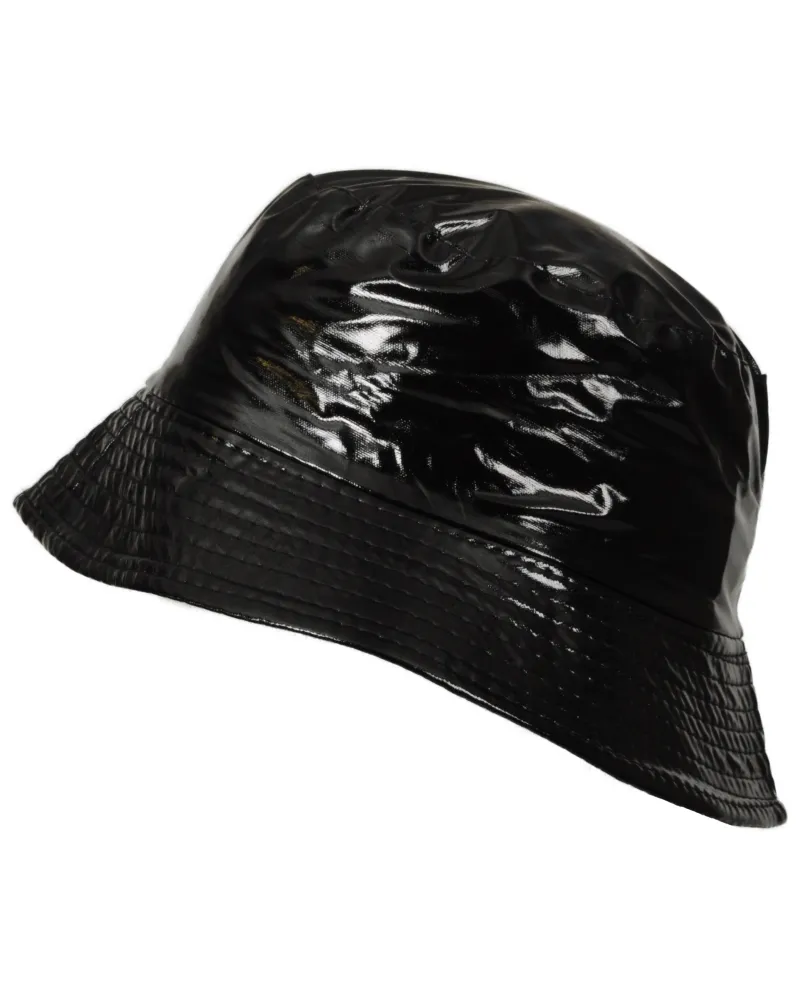 Cappello antipioggia in vinile nero - Vendita cappelli impermeabili - Toutacoo.