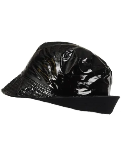 Cappello antipioggia in vinile nero - Vendita cappelli impermeabili - Toutacoo.