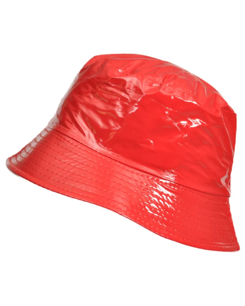 Red vinyl rain hat - Waterproof hat sale - Toutacoo.