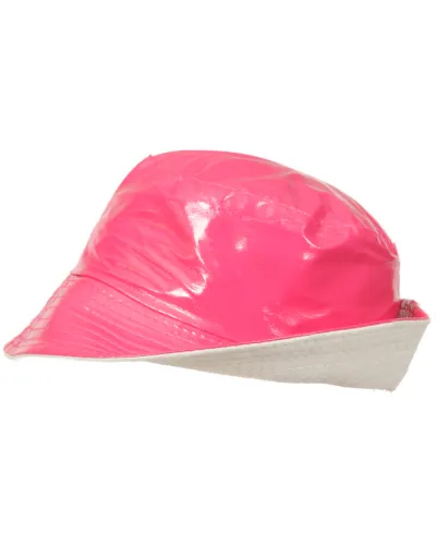 Fuchsia pink vinyl rain hat - Waterproof hat sale - Toutacoo.