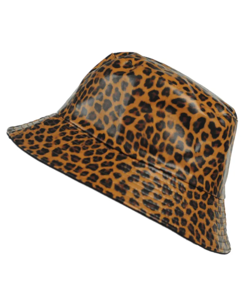 Bob de pluie léopard - Vente de chapeau imperméable - Toutacoo.