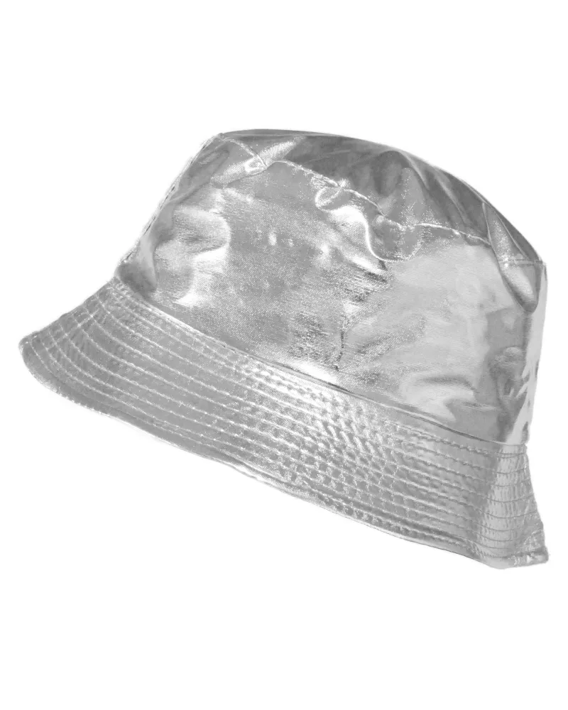 Sombrero de lluvia de vinilo plateado - Venta de sombreros impermeables - Toutacoo.