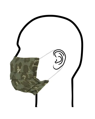Lot de deux masques en tissu lavable avec poche intégrée
