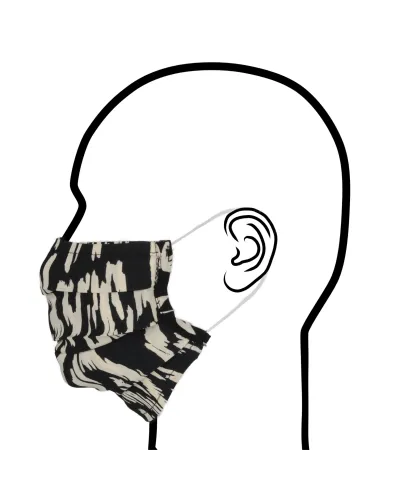 Lot de deux masques en tissu lavable avec poche intégrée