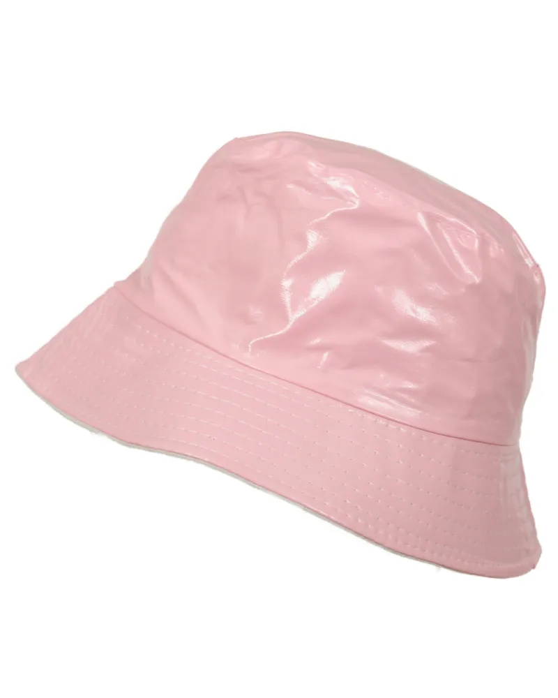 Hellrosa Vinyl-Regenhut – Verkauf von wasserdichten Hüten – Toutacoo.