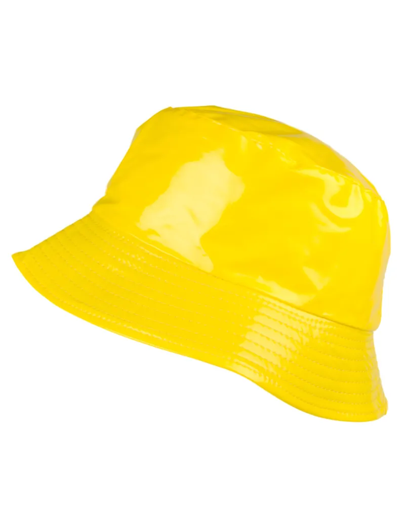 Cappello antipioggia in vinile giallo chiaro - Vendita cappelli impermeabili - Toutacoo.