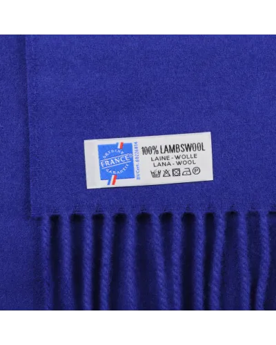 Blauer Schal aus Lammwolle, Verkauf von Wollschals, Toutacoo.