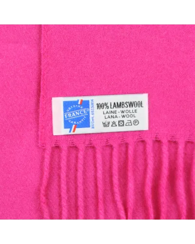 Bufanda rosa fucsia Lambswool, Venta de bufandas de lana, Toutacoo.