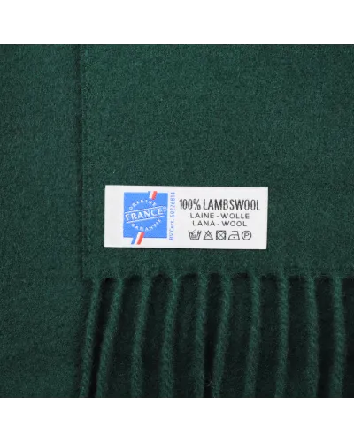 Dark khaki green lambswool scarf, Wool scarf sale, Toutacoo.