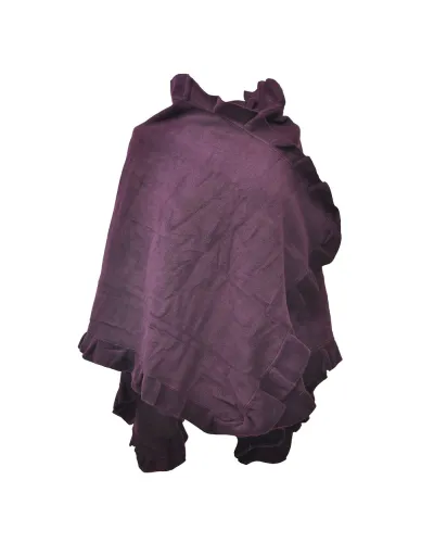 Violetter Fleece-Poncho, Verkauf von Damenponchos, Toutacoo.