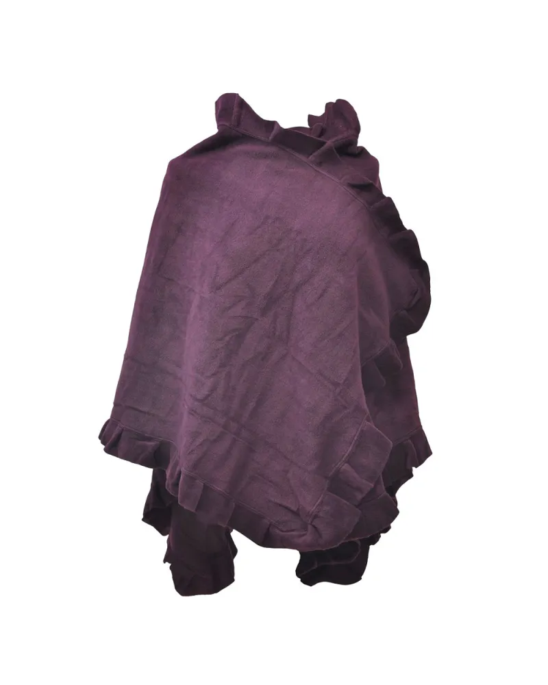 Poncho polar morado, venta de ponchos para mujer, Toutacoo.