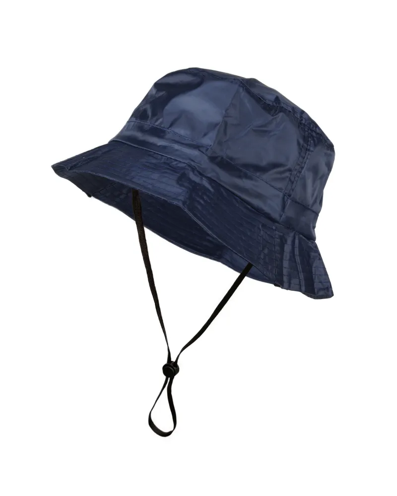 chapeau de pluie bob imperméable bleu réglable avec jugulaire - Vente de chapeaux de pluie imperméable - Toutacoo.