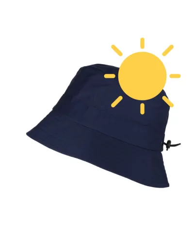 Cappello blu ripiegabile nella sua tasca integrata - Toutacoo.