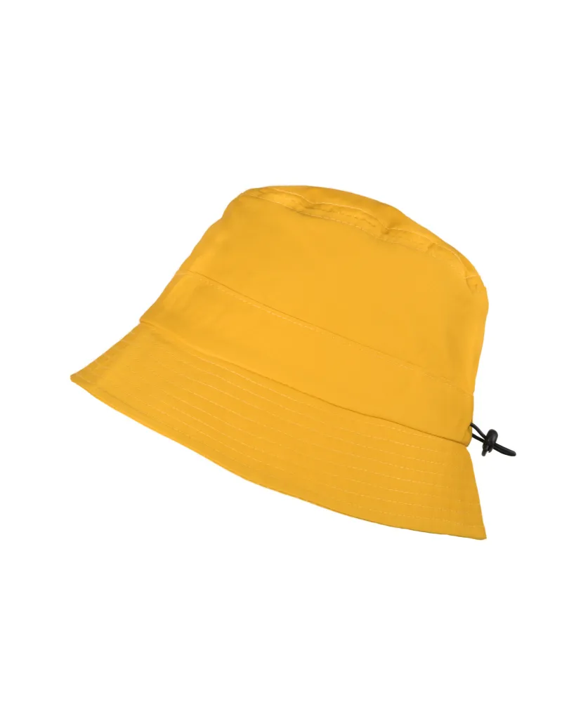 Gelber Sommerhut, zusammenfaltbar in integrierter Tasche – Toutacoo.