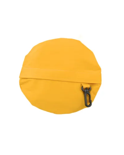Gelber Sommerhut, zusammenfaltbar in integrierter Tasche – Toutacoo.