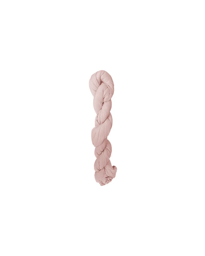 Beige-rosa geflochtener Baumwollschal -  Toutacoo