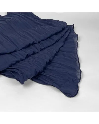 Navy blue woven cotton cheche scarf - Toutacoo