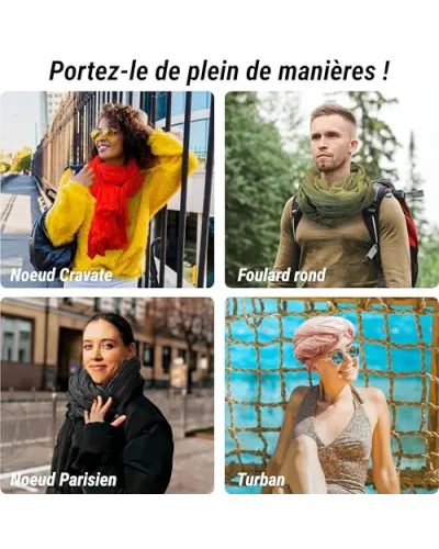 Navy blue woven cotton cheche scarf - Toutacoo