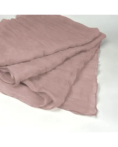 Beige-rosa geflochtener Baumwollschal -  Toutacoo