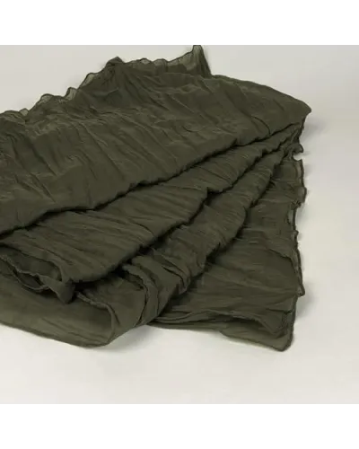 Sciarpa in cotone kaki intrecciato - Boutique Toutacoo