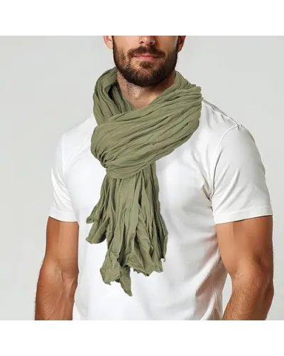 Sciarpa in cotone kaki intrecciato - Boutique Toutacoo