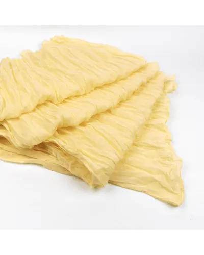 Sciarpa in cotone giallo estivo intrecciato - Boutique Toutacoo