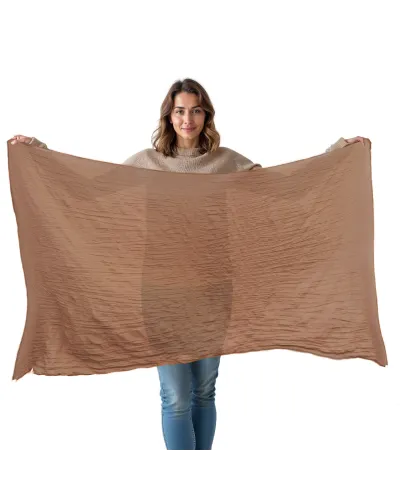 Geflochtener Schal in Kamelbraun