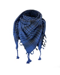 Keffieh noir / bleu en coton, foulard palestinien, Toutacoo.