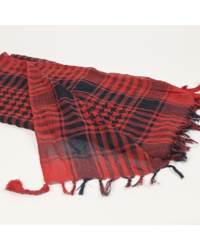 Keffieh noir / rouge en coton, foulard palestinien, Toutacoo.