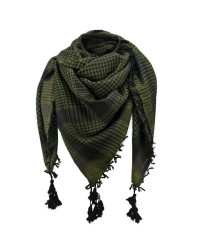 Keffieh nero e kaki in cotone, foulard palestinese, Toutacoo.
